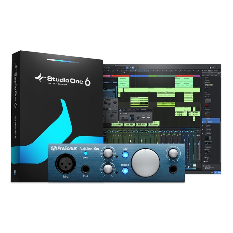 PreSonus AudioBox iOne 2x2 USB/iPad Audio Interface with Studio One Artist and Ableton Live Lite DAW Recording Software - Image 1