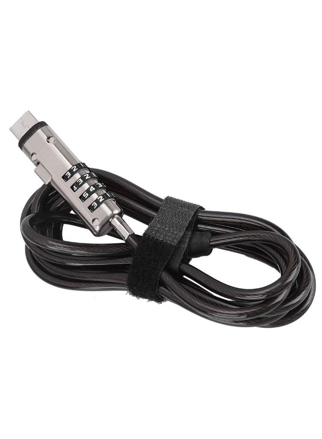 كابل قفل كمبيوتر USB، قفل أمان مضاد للسرقة بكلمة مرور 4 أرقام لأجهزة الكمبيوتر المحمولة - Image 1