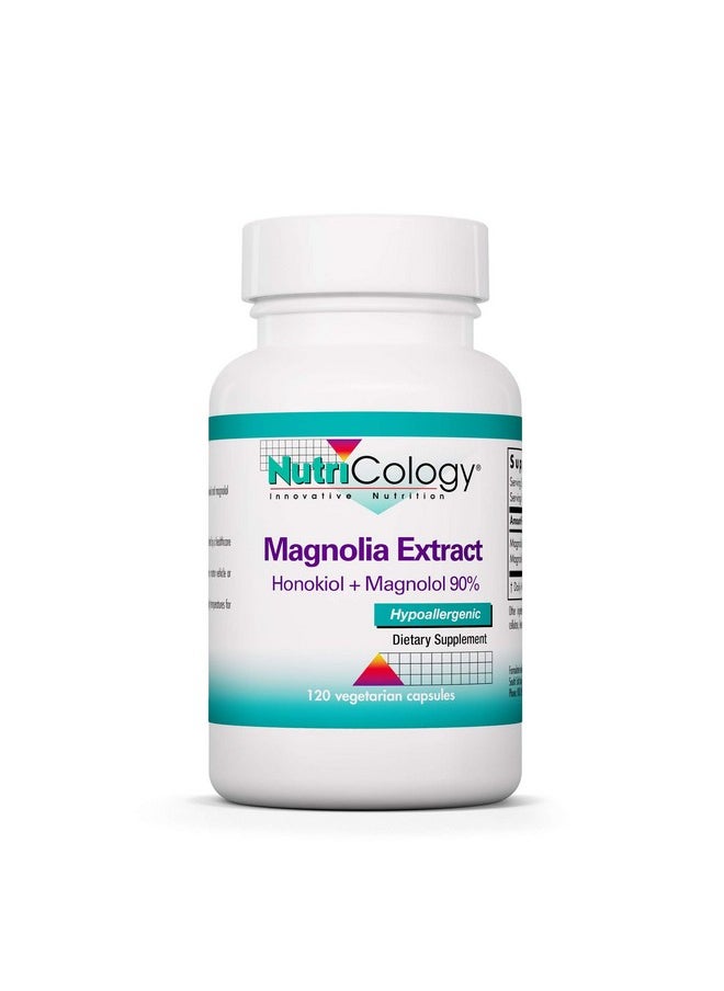 Nutricology - Magnolia Extract Stress And Sleep Support Cortisol Balance 120 Vegetarian Capsules - Image 1