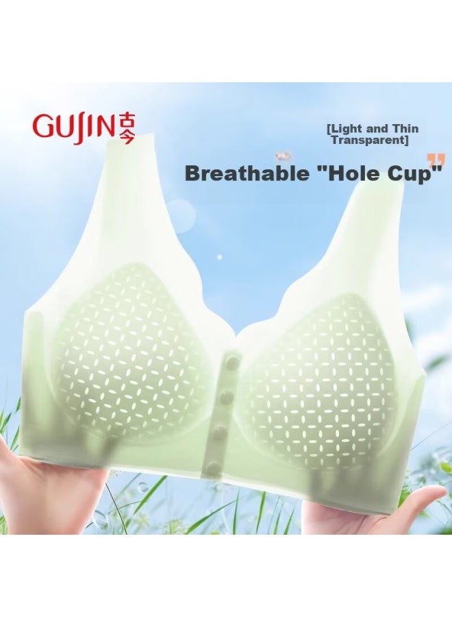 Gujin Women's Front Closure Wireless Bra Vest Style Seamless Bra For Mother And Mother-in-law Plus Size Middle-aged And Elderly Women Bra Without Steel Ring 85 - Image 2