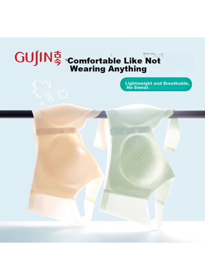 Gujin Women's Front Closure Wireless Bra Vest Style Seamless Bra For Mother And Mother-in-law Plus Size Middle-aged And Elderly Women Bra Without Steel Ring 85 - Image 5