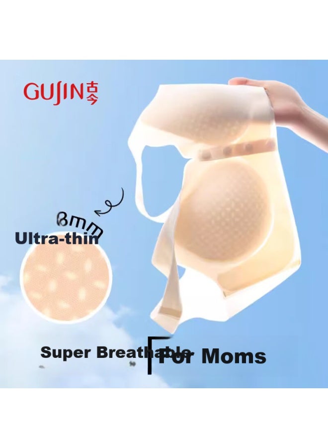 Gujin Women's Front Closure Wireless Bra Vest Style Seamless Bra For Mother And Mother-in-law Plus Size Middle-aged And Elderly Women Bra Without Steel Ring 85 - Image 1