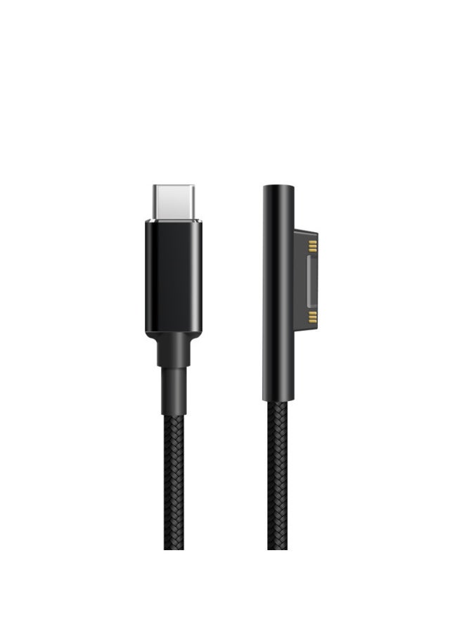 100wpd Fast Charging Type-c To Surface Pro 8/7/6/5/4 Computer Laptop Digital Power Cable-Color:C Mother To Microsoft Short Braided Line  - Image 5