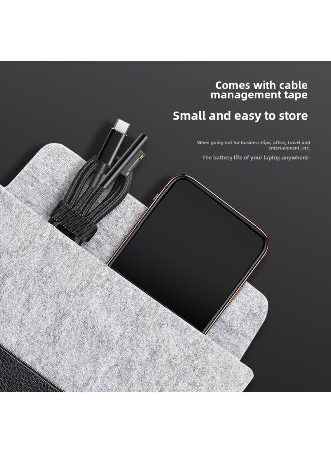100wpd Fast Charging Type-c To Surface Pro 8/7/6/5/4 Computer Laptop Digital Power Cable-Color:C Mother To Microsoft Short Braided Line  - Image 4