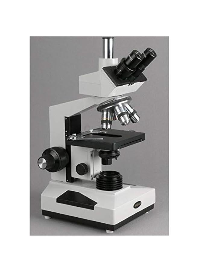 Arabest T400B Compound Trinocular Microscope, WF10x and WF20x Eyepieces, 40X-2000X Magnification, Brightfield, Halogen Illumination with Rheostat, Abbe Condenser, Double-Layer Mechanical Stage, Sliding Head, High-Resolution Optics  - Image 3