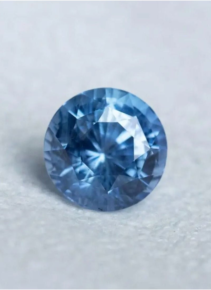 STRATEG - 925 Sterling Silver Cubic Zirconia Studded Ring With Artificial Sapphire Free Size - Image 1