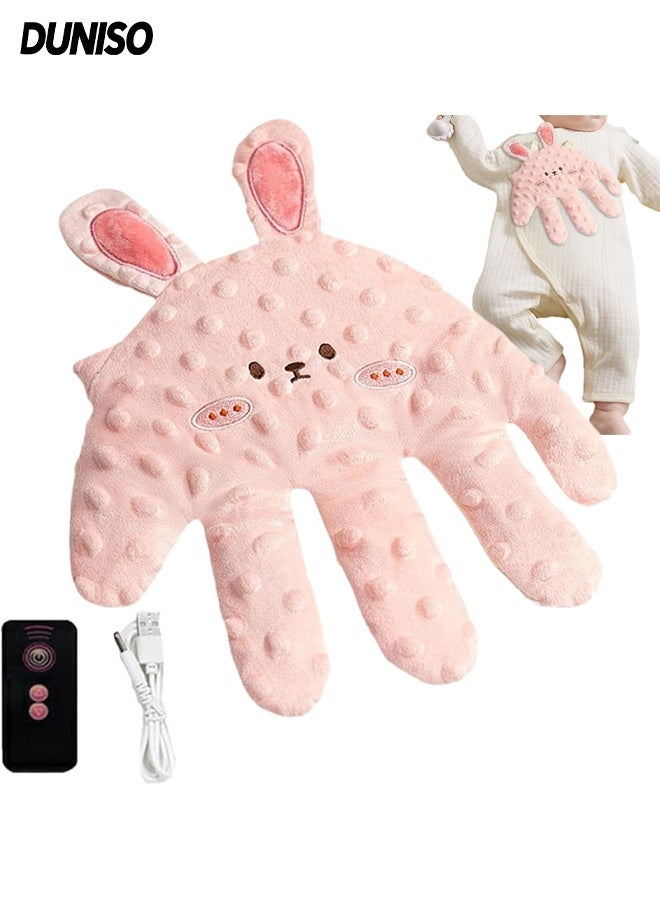 DUNISO Automatic Patting Sleeping Toy for Newborn with Remote Control,Baby Soothing Palm,Startle Prevention Gloves,Cute Cartoon Design - Image 1