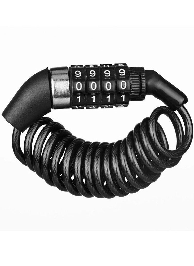 AROAQ Bicycle Mini Password Lock Portable Helmet Lock Durable Steel Wire Lock Mountain Bike Frame Lock Bicycle Accessories  - Image 1