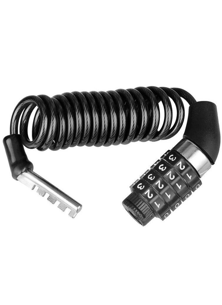 AROAQ Bicycle Mini Password Lock Portable Helmet Lock Durable Steel Wire Lock Mountain Bike Frame Lock Bicycle Accessories  - Image 2