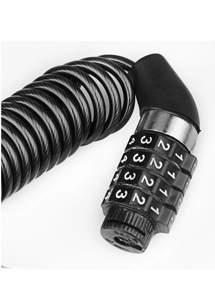 AROAQ Bicycle Mini Password Lock Portable Helmet Lock Durable Steel Wire Lock Mountain Bike Frame Lock Bicycle Accessories  - Image 3