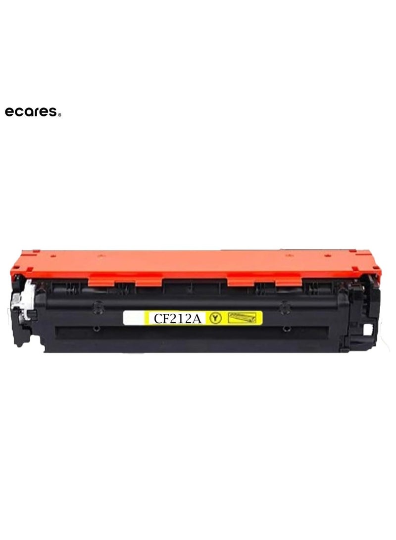 ECARES® 131A Compatible Toner Cartridge CF212A-For HP Laserjet Pro 200 Color M251nw M251n M276nw M276n Printer (Yellow) - Image 1