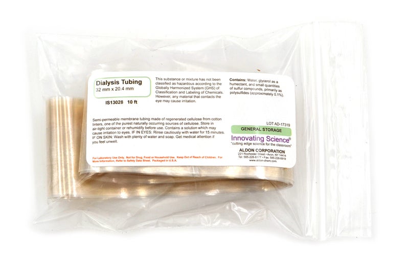 ALDON Innovating Science Dialysis Tubing, 1.25" (32mm x 20.4mm), 10 Feet Long - The Curated Chemical Collection - Image 2