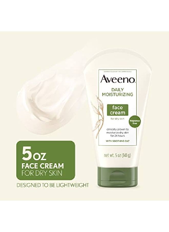 Aveeno - Daily Moisturizing Face Cream For Dry Skin Nongmo Oat 5.5 Oz (Pack Of 1) - Image 1