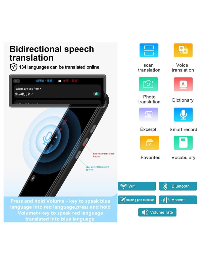 Translation Pen Scan Reader Pen Text to Speech Device Language Translator Device Support 134 Languages OCR Digital Reader Pen,Photo and Text & Voice Translation Device - Image 4