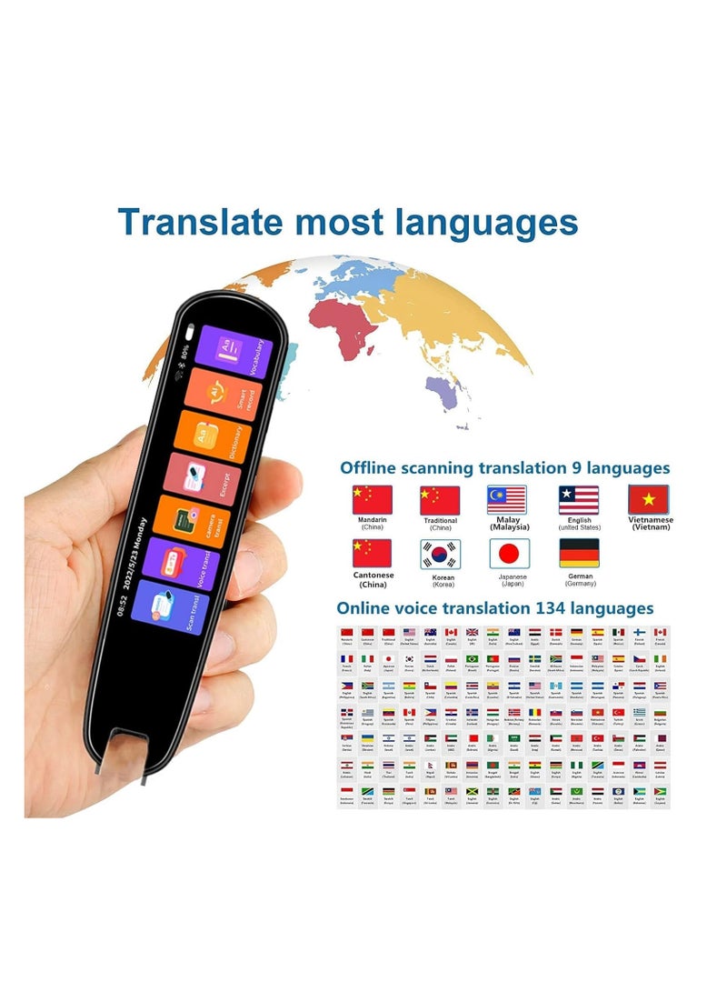 Translation Pen Scan Reader Pen Text to Speech Device Language Translator Device Support 134 Languages OCR Digital Reader Pen,Photo and Text & Voice Translation Device - Image 2
