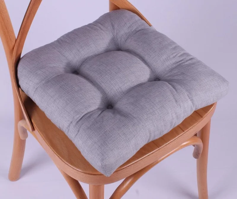 Altın Pamuk Gold Cotton Gold Cotton Lina Pofidik Gray Chair Cushion Specially Stitched Laced 40X40CM