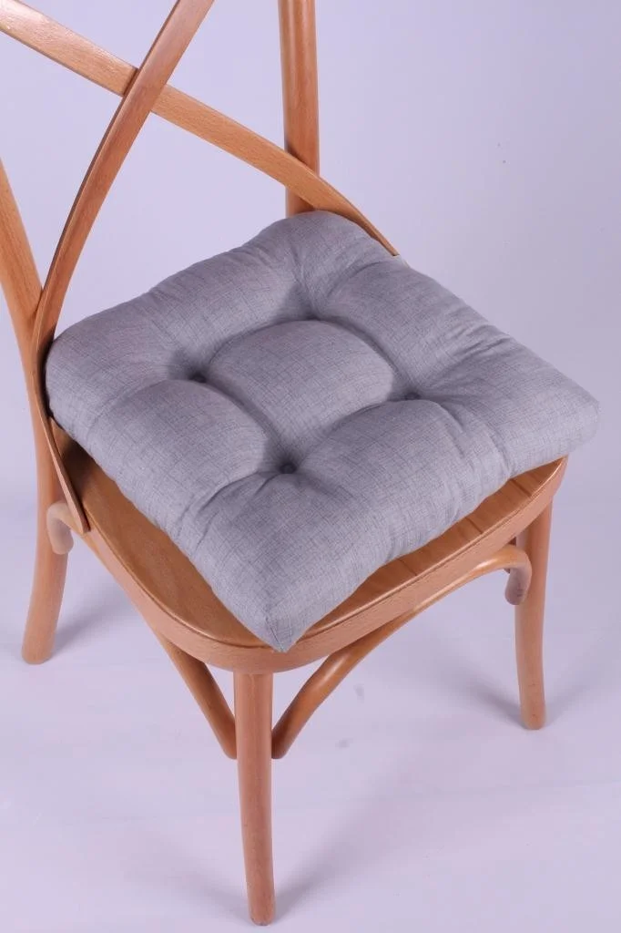 Altın Pamuk Gold Cotton Gold Cotton Lina Pofidik Gray Chair Cushion Specially Stitched Laced 40X40CM