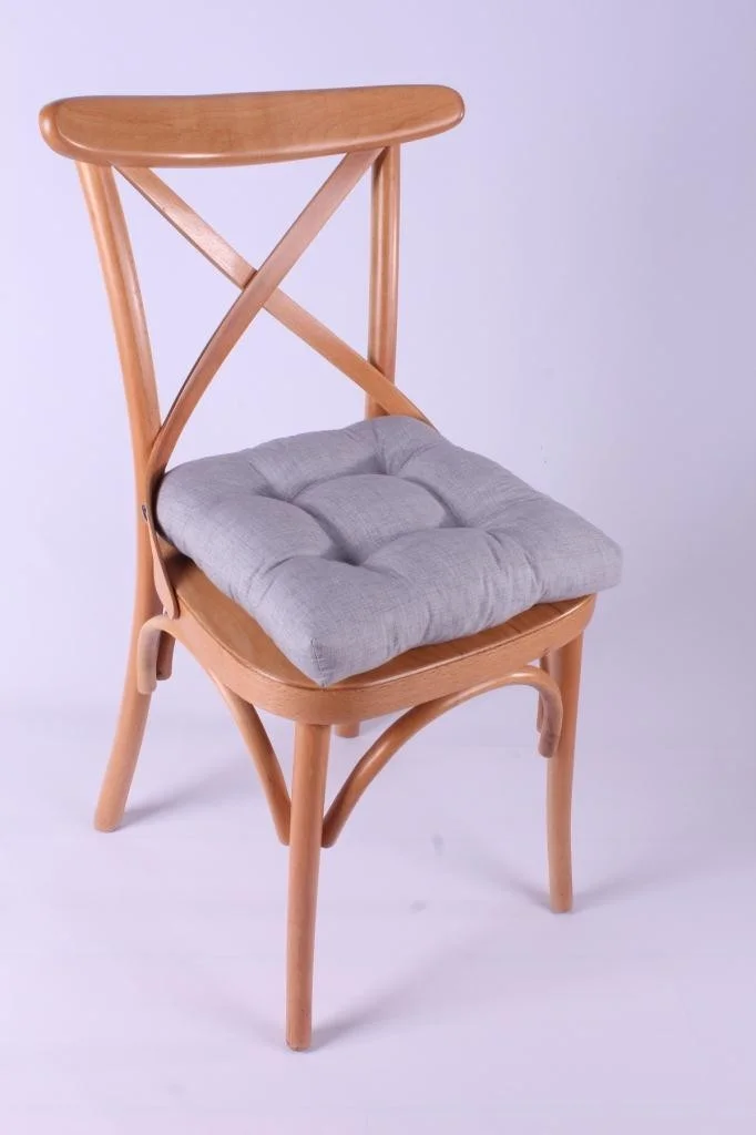 Altın Pamuk Gold Cotton Gold Cotton Lina Pofidik Gray Chair Cushion Specially Stitched Laced 40X40CM
