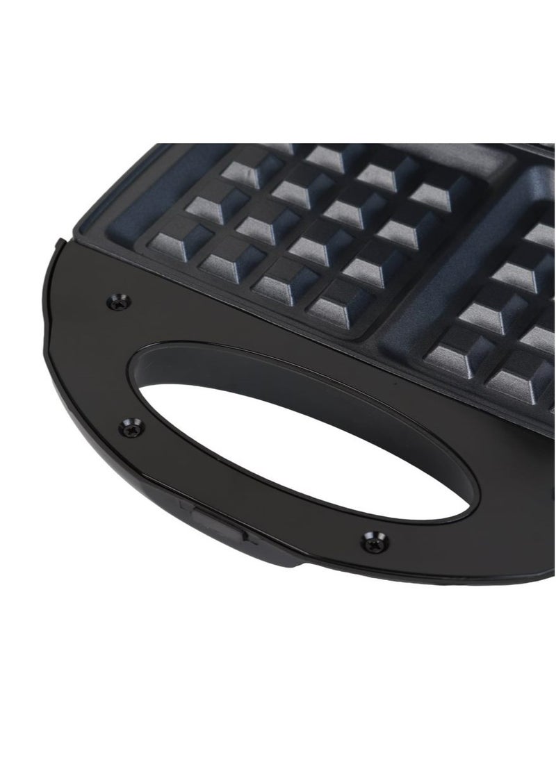 KROOS 2-Slice Waffle Maker - 750W Black - Image 2