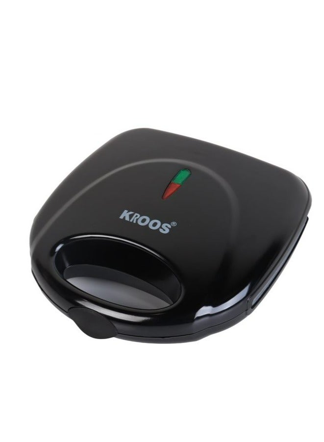 KROOS 2-Slice Waffle Maker - 750W Black - Image 3