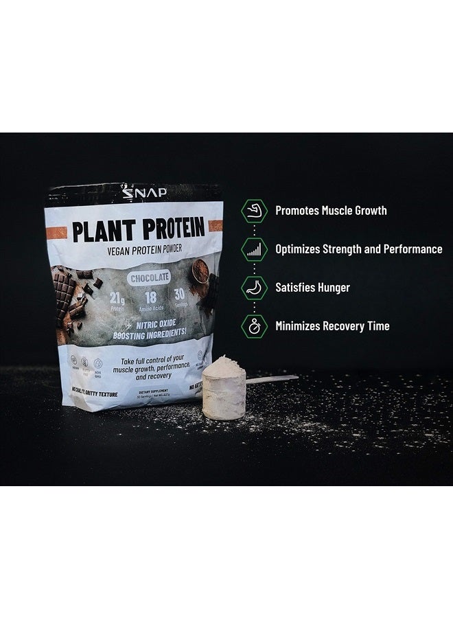 SNAP SUPPLEMENTS Organic Plant Based Vegan Protein Powder by Snap Supplements - Nitric Oxide Boosting Protein Powder, Vanilla Bean, BCAA Amino Acid for Muscle Growth, Performance & Recovery - 30 Servings - Image 4