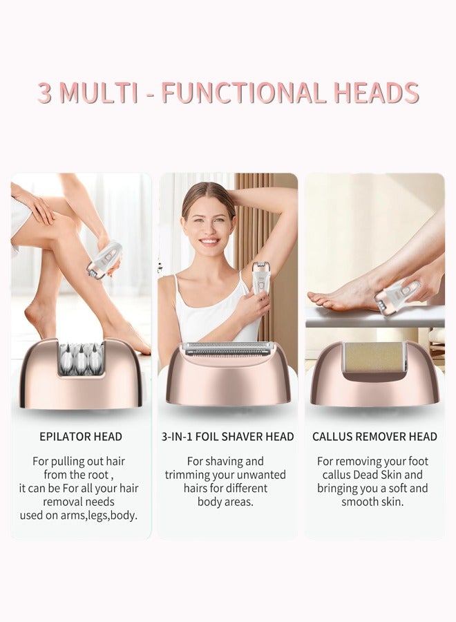 DSP Epilator for Women,3 in 1 Epilators Hair Remover for Leg Arm with 2 Speeds & 30 Tweezers ,Rechargeable & LCD Display，Cordless Electric Lady Shaver & Trimmer for Face, Chin, Arm, Leg, Armpit, Bikini,9000RPM 70455 - Image 2