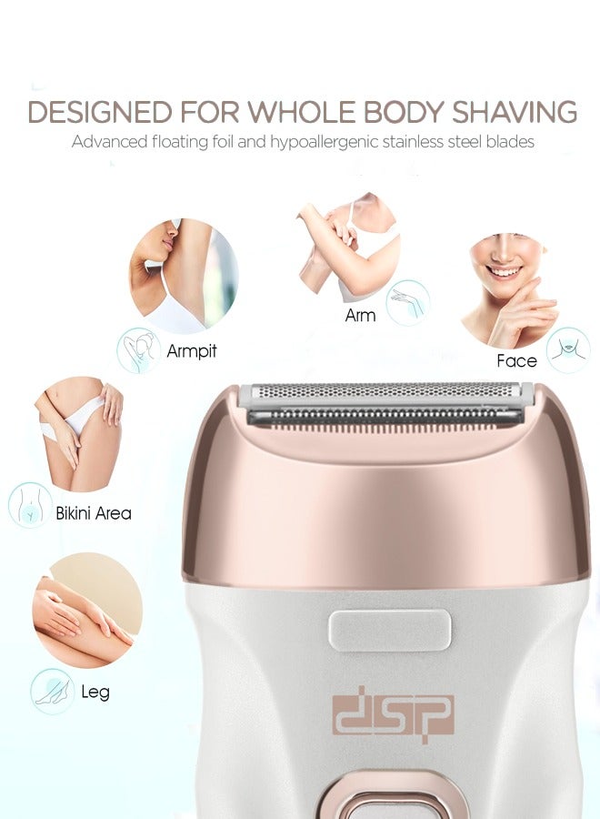 DSP Epilator for Women,3 in 1 Epilators Hair Remover for Leg Arm with 2 Speeds & 30 Tweezers ,Rechargeable & LCD Display，Cordless Electric Lady Shaver & Trimmer for Face, Chin, Arm, Leg, Armpit, Bikini,9000RPM 70455 - Image 5
