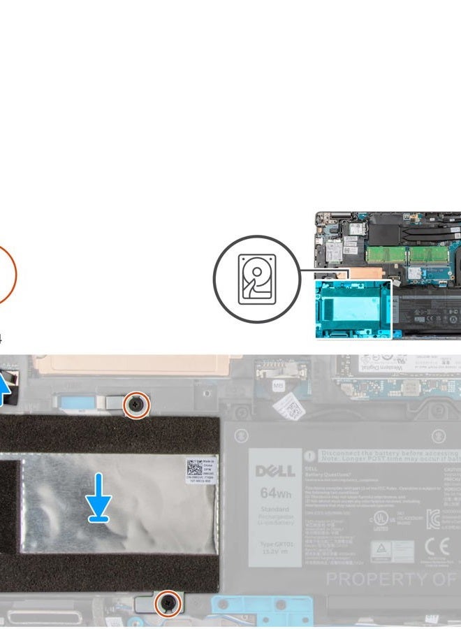 كابل القرص الصلب SATA Deal4GO PCX32 0PCX32 مع حامل HDD 96GVC 096GVC بديل لجهاز Dell Precision 3561 3560 Latitude 5521 5520 - Image 3