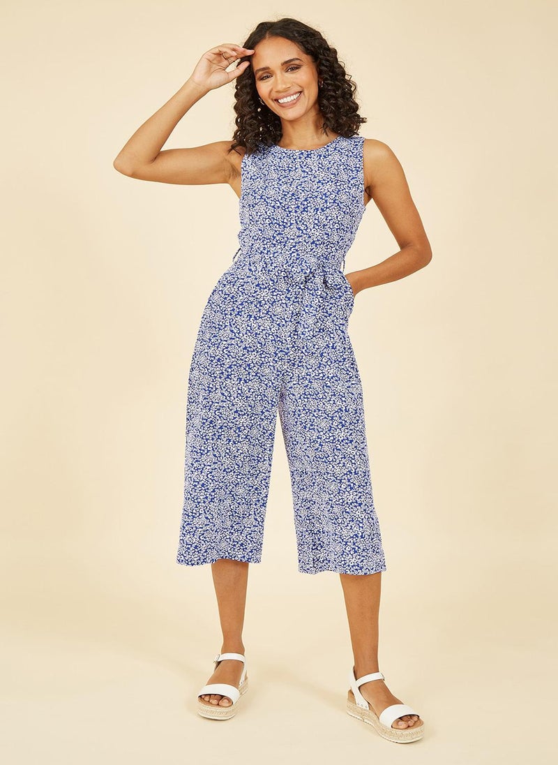 MELA LONDON Ditsy Floral Print Culotte Jumpsuit - Image 1
