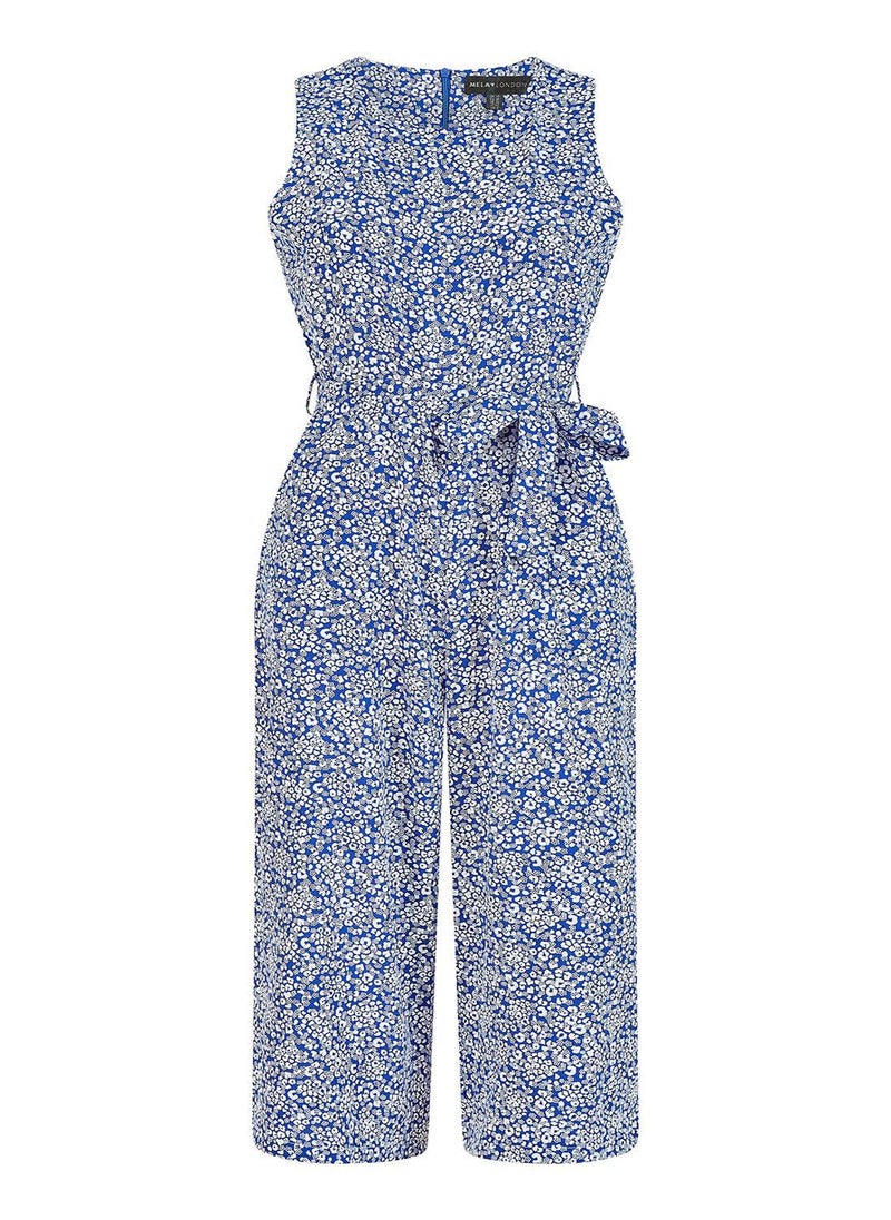 MELA LONDON Ditsy Floral Print Culotte Jumpsuit - Image 4