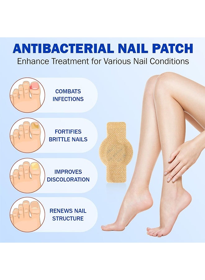 Sefudun Fungal Nail Patches,Toenail Fungus Treatment Extra Strength - Toe Nail Fungus Treatments for Men and Women, Overnight Renewal Nail Repair Patches,32 Pcs - Image 2