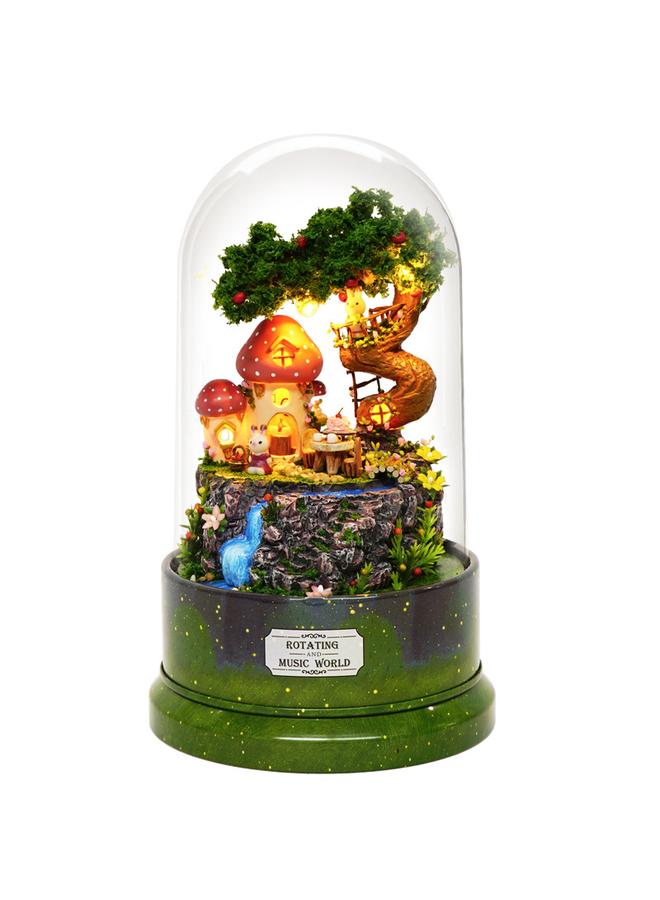 Bluejw Zhiqu House Diy Cabin Handmade Rotating World Villa Creative Music Assembled Model Toys Girlfriend Gift - Image 5