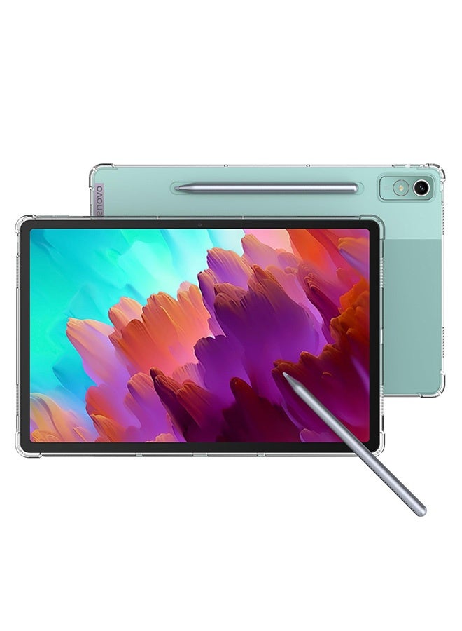Tersely Clear Case Cover for Lenovo Tab P12 12.7 inch (2023), Air Hybrid Slim Fit Shockproof Crystal TPU Protective Case Cover for Lenovo Tab P12 12.7 inch - Image 5