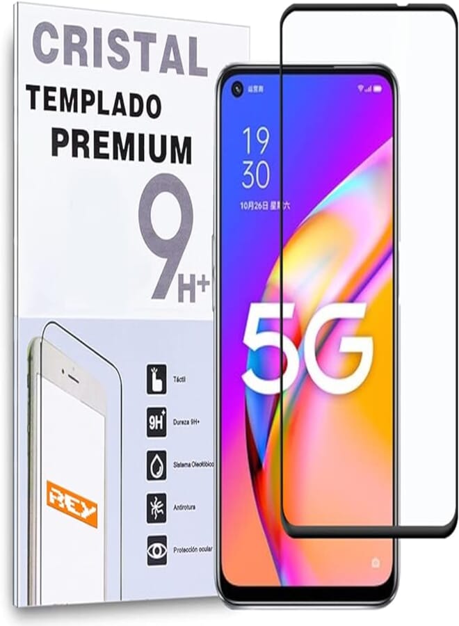 Curved Screen Protector for OPPO A93 5G - A54 5G - REALME Q3 5G - REALME Q3i 5G, Black, Premium Tempered Glass, 3D/4D/5D, Anti Break