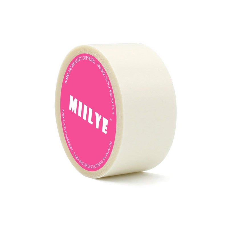 MIILYE Double Sided Skin Tape, Body and Clothing Friendly Self-Adhesive Tape to Keep Fashion Dress/Fabric in Place, 1 in x 29 ft - Image 1