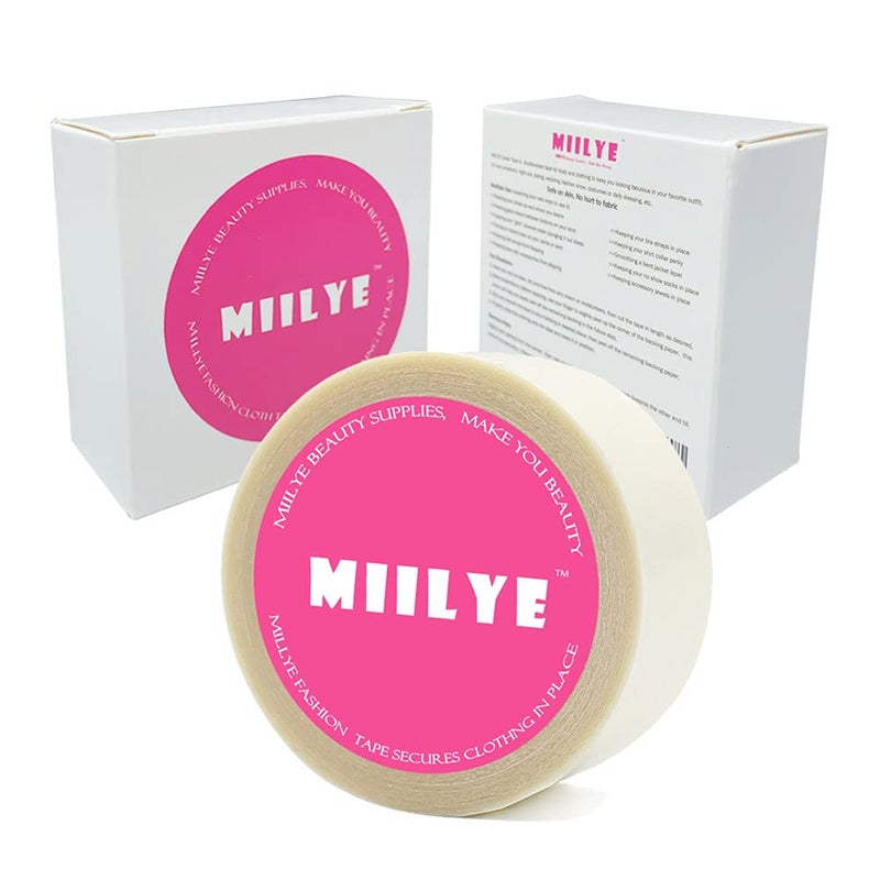 MIILYE Double Sided Skin Tape, Body and Clothing Friendly Self-Adhesive Tape to Keep Fashion Dress/Fabric in Place, 1 in x 29 ft - Image 5