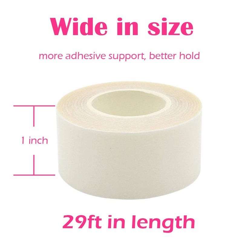 MIILYE Double Sided Skin Tape, Body and Clothing Friendly Self-Adhesive Tape to Keep Fashion Dress/Fabric in Place, 1 in x 29 ft - Image 2