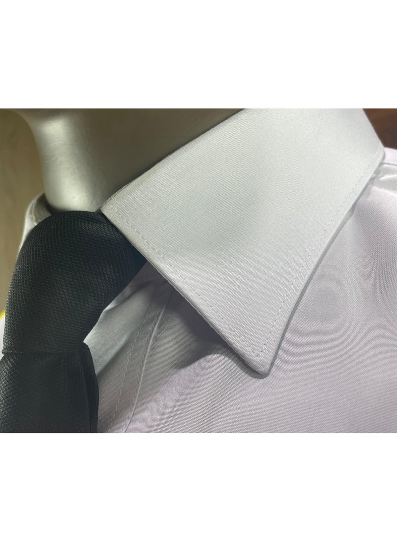 Pro Pilot zone Men’s Long Sleeve American Pilot Shirt – Lycra – White  - Image 5