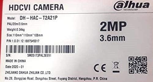Dahua 2MP Wired HDCVI IR Eyeball Camera DH-HAC-T1A21P - White - Image 2