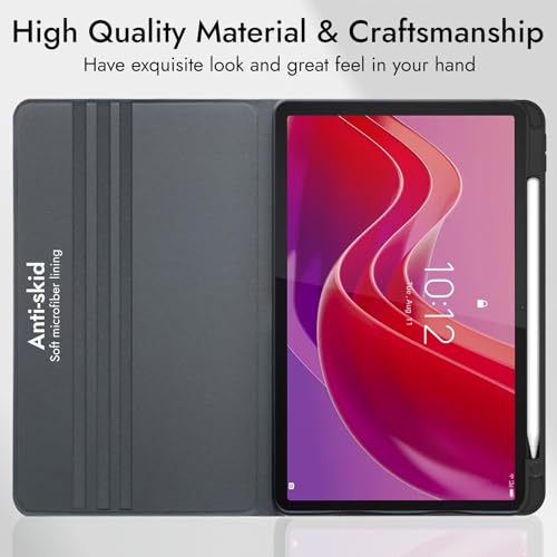 Robustrion Cover Case for Lenovo Tab M11 11 inch Cover, Folio Cover Case with [Pencil Holder] [Auto Sleep Wake] for Lenovo Tab M11 Tablet Cover - Marble Lilac - Image 4