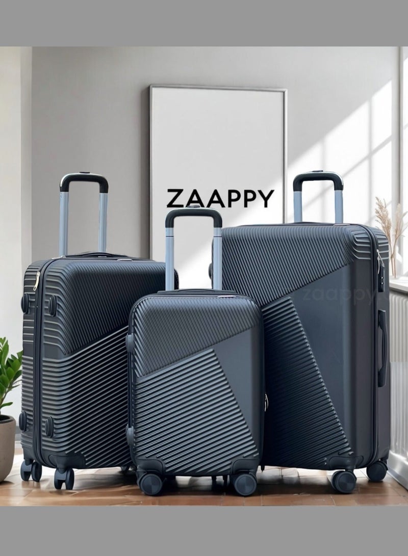 زاابي حقيبة سفر ZAAPPY خفيفة الوزن من الهارد شيل مع عجلات دوارة ناعمة وقفل أمان رقمي - حقائب ABS للسفر - Image 2