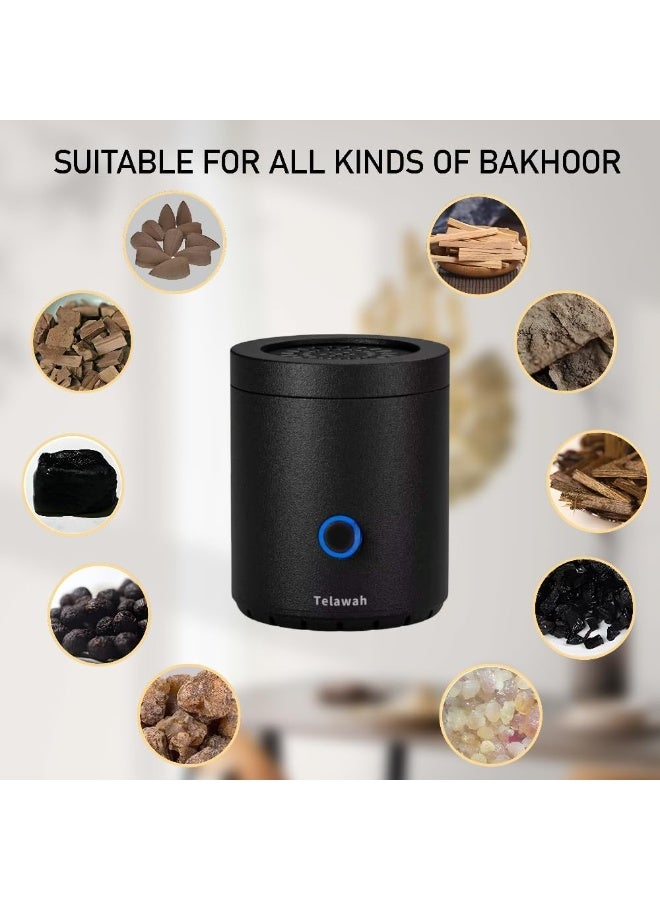 Telawah BK-208 Compact Electric Bakhoor Incense Burner – Portable & Easy to Use - Image 3