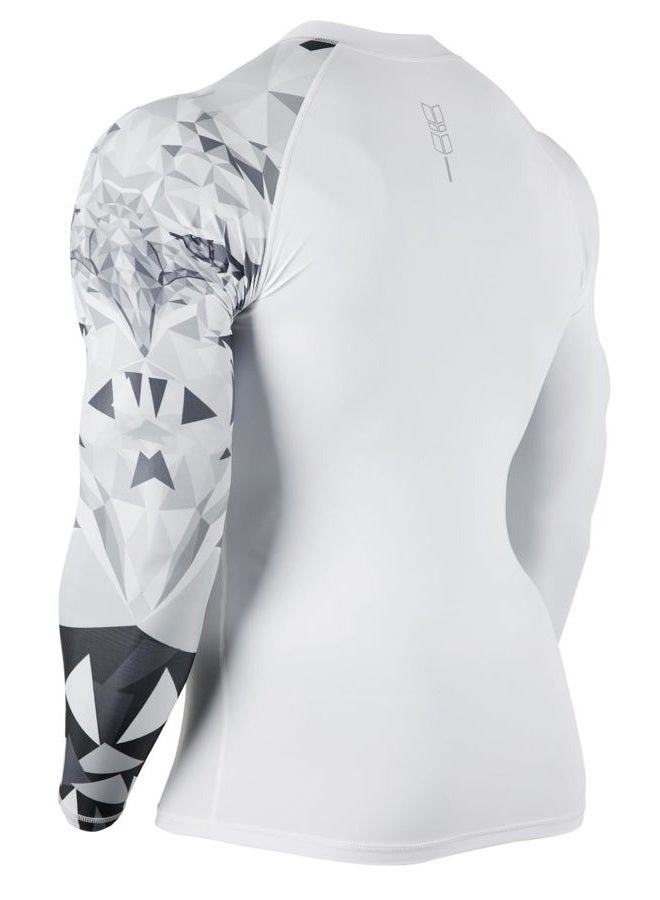 ADOREISM Men's Long Sleeve Zip Rash Guard UPF 50+ UV Sun Protection Quick Dry Swim Shirts for Fishing Hiking Surfing (Eagle, 2XL) - Image 2