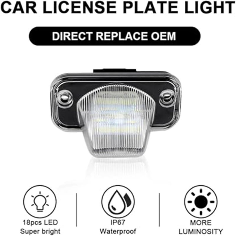 DEMULAX 2PCS License Plate Lights for VW - Image 2