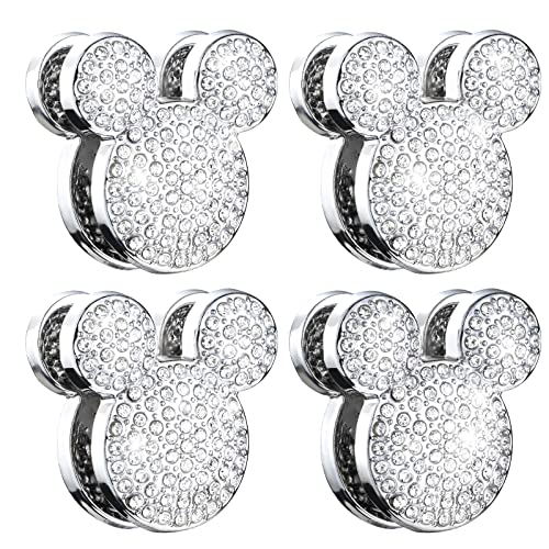 Pangpai Bling Car Hooks Cute Rhinestones Car Organizer Interior Accessories Dashboard Decorations Hook for Purse Umbrellas Grocery Bags Handbag 4Pack - Image 1