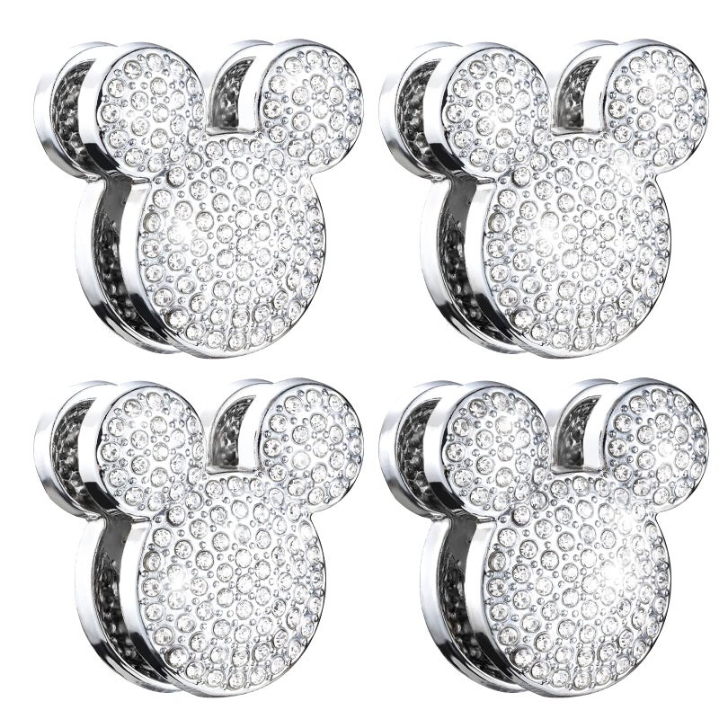 Pangpai Bling Car Hooks Cute Rhinestones Car Organizer Interior Accessories Dashboard Decorations Hook for Purse Umbrellas Grocery Bags Handbag 4Pack - Image 2