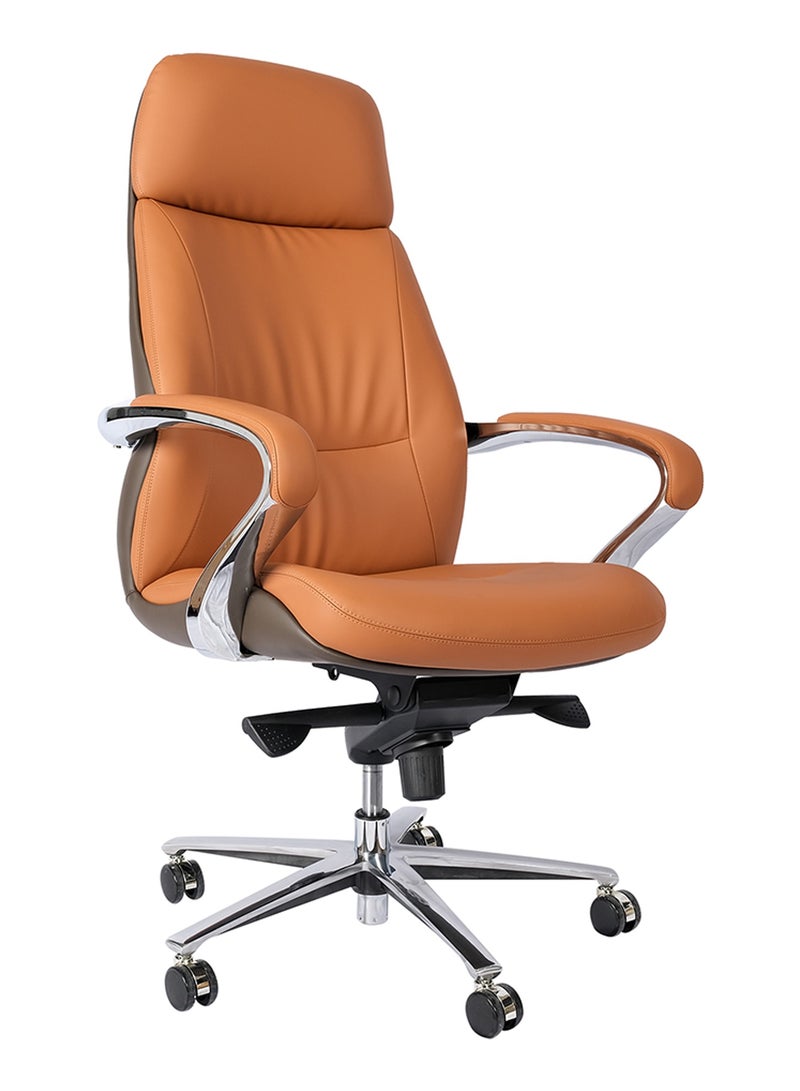 HUIMEI Huimei High back Office Chair With Height Adjustable 2302-A Brown Color  - Image 1
