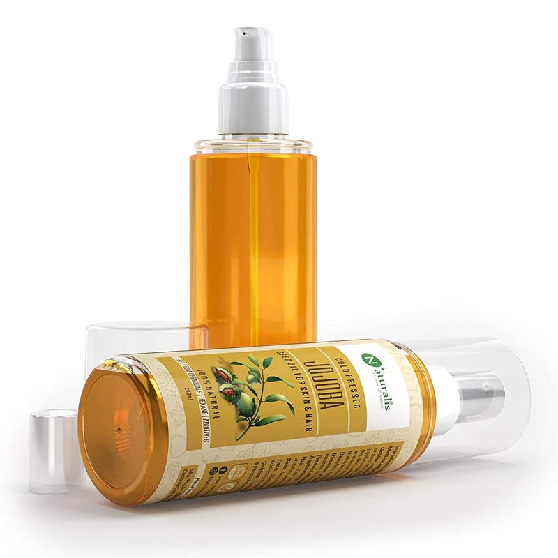 Naturalis Essence Of Nature Cold Pressed Jojoba Carrier Oil For Skin Lightening Pigmentation Stretch Marks Acne Scars Wrinkles Aging 200 Ml Jojoba - Image 4
