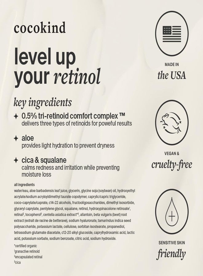 Cocokind Advanced Retinol Gel 0.5%, Improve the Appearance of Fine Lines and Uneven Texture without Irritation, Aloe and Cica to Prevent Dryness, 1 fl oz - Image 5