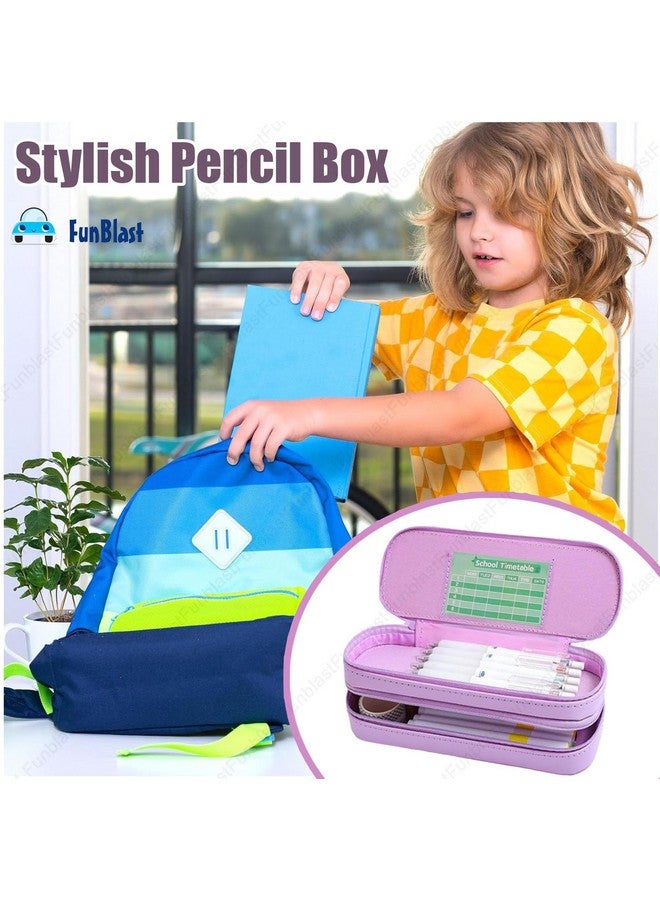 FunBlast Unicorn Pouches for Girls - Multi-Purpose Zipper Pouch Case for School Kids, Stationary Organizer Box, Aesthetic Pencil Case for School & College Students (UN-Pouch) - Image 5